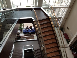 Suspended staircase, Bass School of Music.
